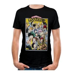 2020 My Hero Academia Black Adult T Shirt Size SMALL Anime Manga TV Show